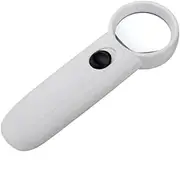 SOPOTUTU Handheld Magnifier with LED Lights Lightweight Optical Glass Lens for Map Reading Jewelry Inspection and Close Work Durable Shell