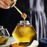 220/380ML Sealing Honey Pot Glass Jam Jar Set W/Dipper and Lid for Restaurant