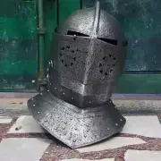 Medieval Knight Tournament Close Armor Helmet Replica Solid 16 Ga Steel