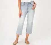 NYDJ Joni High Rise Relaxed Crop Jeans- Enchant (20W) a522377 --