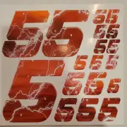 Discounted READ Red Lightning #5’s Vinyl Decals 1/10-1/12 BxC