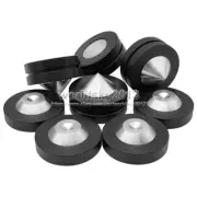4x 39mm Stainless Speakers Shock Spikes Stand Foot Isolation Feet + Base Pads #2