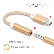 Type-C To 3.5mm Earphone Headset Cable AUX Jack Adapter USB Audio Cable Adapter