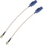 2PCS Car GPS Antenna Adapter Cable SMA Male to Fakra C Male RG-316 Coaxial Cable for Trunk Car Stereo Head Unit GPS Navigation Receiver System 17cm