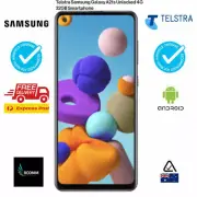 Telstra Samsung Galaxy A21s (4GX, Blue Tick, , 32GB/3GB) - Black