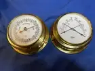 Barigo Boat Household Barometer&Hygrometer/ Thermometer Polished Brass Germany