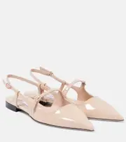[Jimmy Choo] Jimmy Choo Didi patent leather slingback flats AU 4 pink