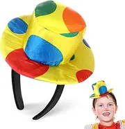 NUOBESTY Circus Clown Hat Funny Clown Hat Small Clown Hat Clown Nose Adult Jester Headband Clown Costume Prop Clown Hats for Adults Clown Hat Women Circus Hat Women's Accessories Clothing
