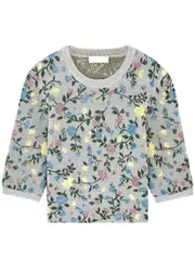 Rabanne Glittered Floral-jacquard Knitted top - Silver - S (UK8-10 / S) S (UK8-10 / S)