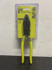 NEW!! Ryobi 8” Linesman Pliers High Leverage CrV Steel Comfort Multi-Grip Zone