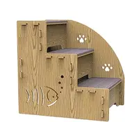 Dog Steps - Pet Steps for Small Dogs | Wooden Dog Steps for Bed, 3 Steps Portable Dog Puppy Ladder Stairs Ramp&wash, Dog Ramp Dog Stairs for High Bed, Steps for Dogs to Get on the Bed