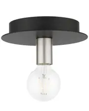 Livex Lighting Hillview Black-Flush Mount