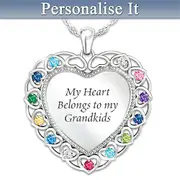 My Heart Belongs to My Grandkids Personalised Pendant