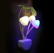 Plug in Nightlight Night Light, Flower Mushroom Night Light, Night Lamp Mushroom Night Lights for Kids Adults Bedroom Bathroom Living Room Kitchen Hallway(Multicolor)