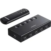 UGREEN CM568 HDMI Switch 5 in 1 Out 4K60Hz HDMI Splitter - with Remote 5 Port [UG-90512]
