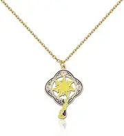 [PLITI] Princess Rapunzel Gift Tangled Lover Gift Rapunzel Fan Gift Tangled Gold Sun Necklace For Fairy Tale Princess Lover