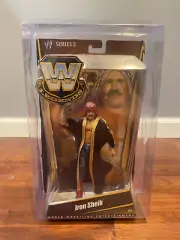 WWE Elite Legends Series 2 Iron Sheik MOC W/Ringside Protective Case WWF Mattel