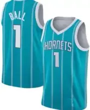 Lamelo Ball #1 Hornets Light Blue On Court Replica Jersey Men's