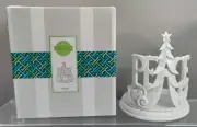 NEW SCENTSY ETCHED PEACE CHRISTMAS TREE WRAP FOR CORE WAX WARMER WHITE FROSTED