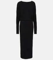 [Khaite] Khaite Trina midi dress AU 8 black