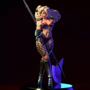 50mm Resin Beauty Girl Fighter Unassembled Unpainted TD-6506