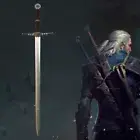 New 41” The Witcher Sword of Geralt of Rivia Foam Sword Style Replica White Wolf