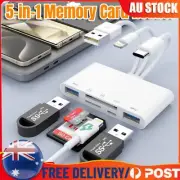 SD TF Card Reader Adapter for iPhone/iPad 5 in 1 USB OTG Camera Connection Kits