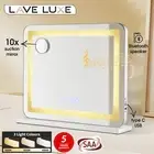Touch Crystal LED Light Vanity Table Standing Makeup Mirror Bluetooth USB Type-C