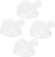 Abaodam 4Pcs Decorative Transparent Vase for Hydroponics Small Plant Bottles for Home and Office Decoration Flower Containers for Creative Displays