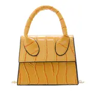 Fashion Alligator PU Leather Women Handbags Chain Mini Tote Purse Female Girl Solid Color Crossbody Shoulder Top-handle Bags?