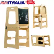 Toddler Step Stool Kids Kitchen Ladder Wooden Learning Tower Anti-Falling Stool