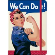 Nostalgic Art A5 Writing Notebook We Can Do It 128 Dotted Pages w/ Hard Cover