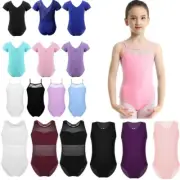 kids Girls Sleeveless Dance Gymnastics Ballet Leotard Unitards Fitness Costumes