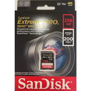 SanDisk 64G 128G 256G Extreme pro SD 200MB SDXC U3 4K 相機記憶卡