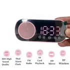 Wireless Speaker Digital Alarm Clock Mirror Display Timer New Desktop Clocks