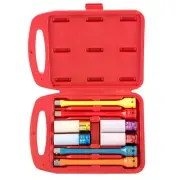 02453A Torque Limiting Extension Bar and Deep Impact Metric Socket Set, 1/2" ...