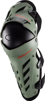 Leatt Dual Axis Knee and Shin Protectors, green, Size 2XL for Men