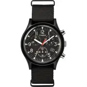 【TIMEX】天美時 MK1 潮流軍錶 三眼計時手錶(黑 TXTW2R67700)