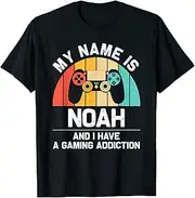[keoStore] NOAH Gift Name Personalized Funny Gaming Geek Birthday T-Shirt ds1509 T-Shirt
