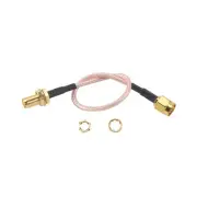 SMA Male to SMA Female Bulkhead Crimp RG316 Coax Cable Pigtail 15cm E1F57322