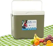 Insulated Box for Car - 12L Food Cooler Hot Cold Insulated Box for Car - Camping Ice Retention Food Box with Ergonomic Handle for Breast Milk, Fruit, Beverage, Juice
