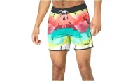 Oakley Beach Summer Hits 16'' Men's M Boardshorts Swim Trunks Liner Rainbow NEW
