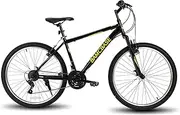 HILAND 26 27.5 Inch Mountain Bike, Mens and Womens MTB with 21 Speeds, High-Tensile Steel Frame, V Brake, Hardtail Bicycle for Adults
