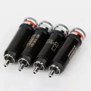 4pcs Rhodium Plated RCA Connector HIFI Audio Interconnect Cable RCA Plugs