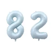 Number Eighty Two Balloon Pastel Blue Sky Blue Light Blue 32" Large Party