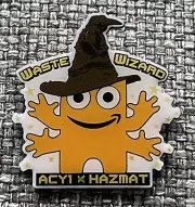 Hazmat waste wizard safety Amazon Peccy Employee Pin