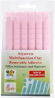 Aiyawen Adhesive Putty, Mounting Putty, Sticky Tack Putty, Removable and Reusable Adhesive Putty, Wall Safe Tack Putty for Wall Hanging Poster/ Picture,DIY Art Crafts 96pcs (Pink)