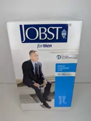 Jobst For Men Compression Socks 15-20mmHg Size Large Khaki Knee Length