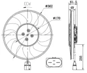 RTG Right Engine Cooling Fan Fits Audi A4 2015- Q7 2015- A5 2016-