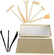 1 Set Sand Rake Tool Sandbox Mini Rake DIY Zen Garden Kit Mini Zen Garden Kit Garden Rakes Tray Rake Garden Supplies Mini Garden Kit Table Mini Rakes Mini Rake Crafts Plastic